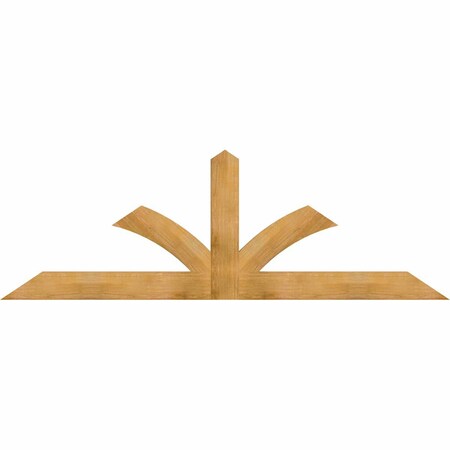 Ekena Millwork Richland Rough Sawn Timber Gable Bracket, Western Red Cedar, 96"W x 32"H x 2"D x 6"F, 8/12 Pitch GBW096X32X0206RIC00RWR